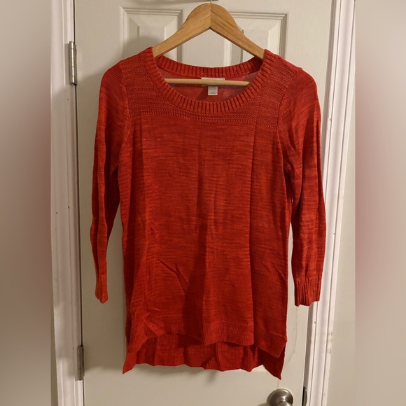 LOFT Sweaters - LOFT Vibrant Red Textured sweater lightweight